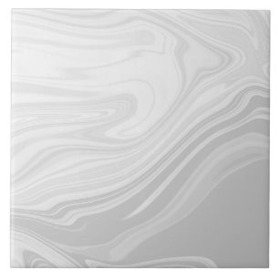 Azulejo Arte fluido de mármol líquido blanco gris moderno