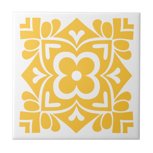 Azulejo Arte Folclórico Flor (Frente)