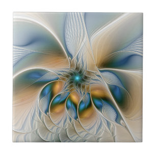 Azulejo Arte fractal de fantasía abstracta y elevada con a