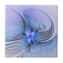 Arte fractal moderno abstracto lavanda azul