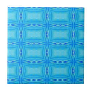 Azulejo arte geométrico azul eléctrico