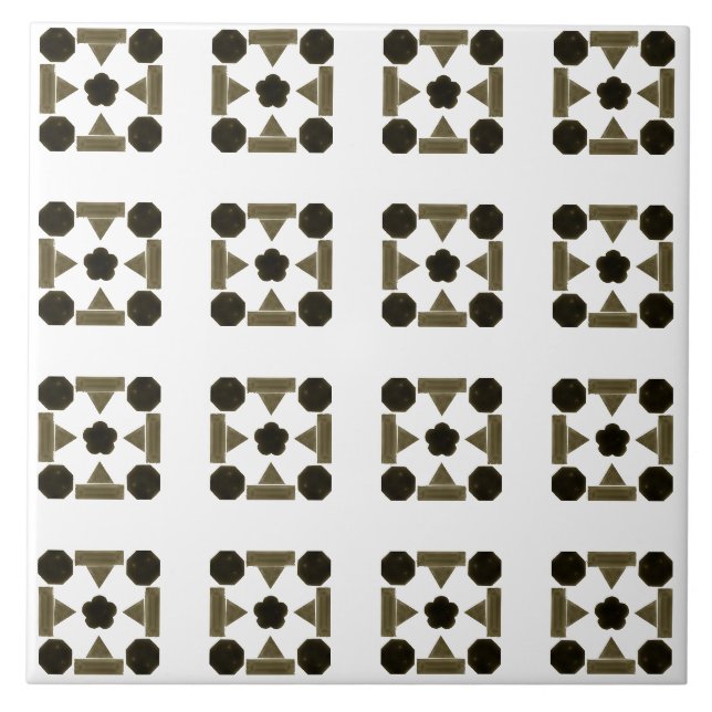 Azulejo Arte geométrico del diamante (Frente)