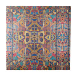 Azulejo Arte geométrico geométrico de color turquesa de mo