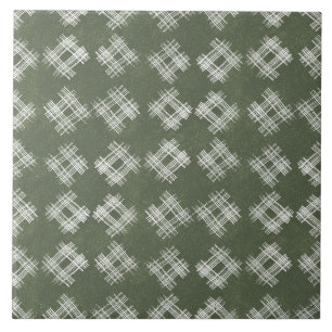 Azulejo Arte geométrico pictórico verde oliva Sage 03