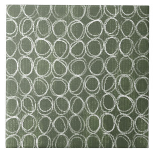 Azulejo Arte geométrico pictórico verde oliva salvia 02