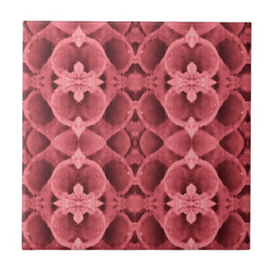 Azulejo arte geométrico profundo rosado Rosa