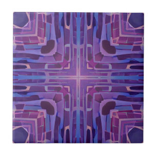 Azulejo Arte geométrico violeta violeta de contraluz