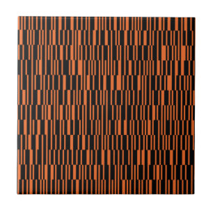 Azulejo arte gráfico geométrico moderno, moderno y naranja