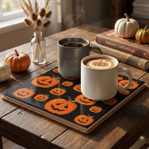 Azulejo Arte Ilustrativo de Jack O Lantern Feliz Halloween