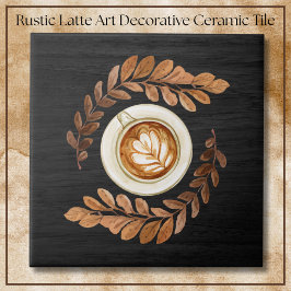 Azulejo Arte Latte Acuarela Negra Rústica Decorativa