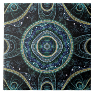 Azulejo Arte místico del Grand Royal Julian Fractal Mandal