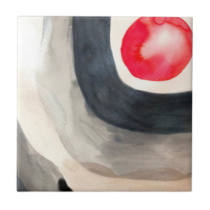 Azulejo Arte moderno abstracto gris y negro en el sol