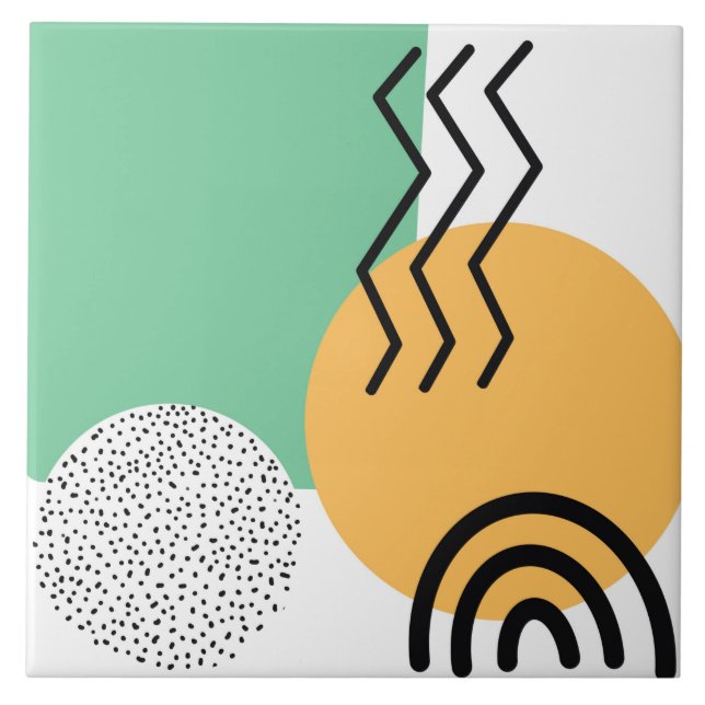 Azulejo Arte Moderno de Mid Century  (Frente)