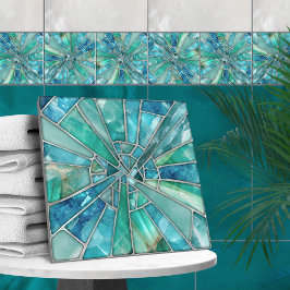 Azulejo Arte mosaico - Aquamarine