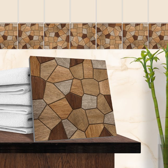Azulejo Arte mosaico de textura de madera (Subido por el creador)
