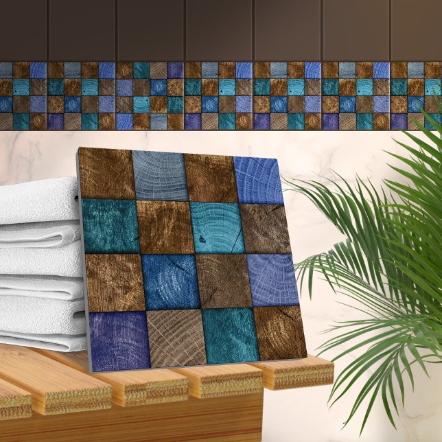Azulejo Arte mosaico de textura de madera (Subido por el creador)