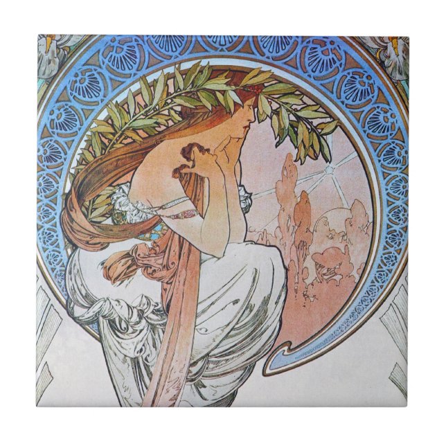 Azulejo Arte mucha vintage (Frente)