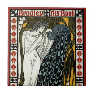 Azulejo Arte Nouveau Antiguo, El Beso por William Bradley