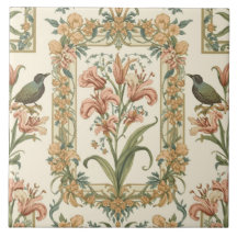Arte Nouveau Botánico de Lirio Vintage Romántico