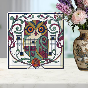 Azulejo Arte Nouveau Floral Cerámico Geométrico Caprichoso