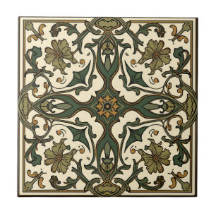 Azulejo Arte Nuevo William Morris Blackthorn Floral