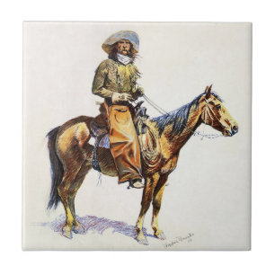 Azulejo Arte occidental del vaquero de Arizona por Frederi