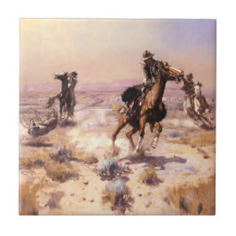 Azulejo Arte occidental "sin igual" de Charles M Russell