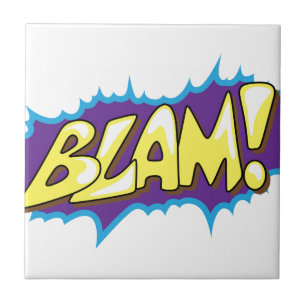 Azulejo ¡Arte pop Blam cómico!