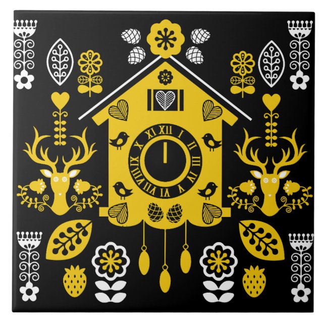 Azulejo Arte popular alemán Bauernmalerei (Frente)