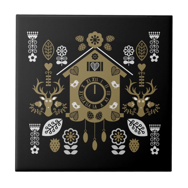 Azulejo Arte popular alemán Bauernmalerei (Frente)