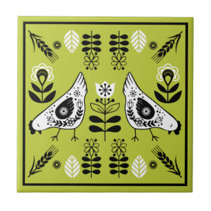 Azulejo Arte popular de Chicken Hen