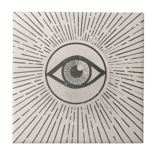 Azulejo Arte Retro Espacial del Ojo
