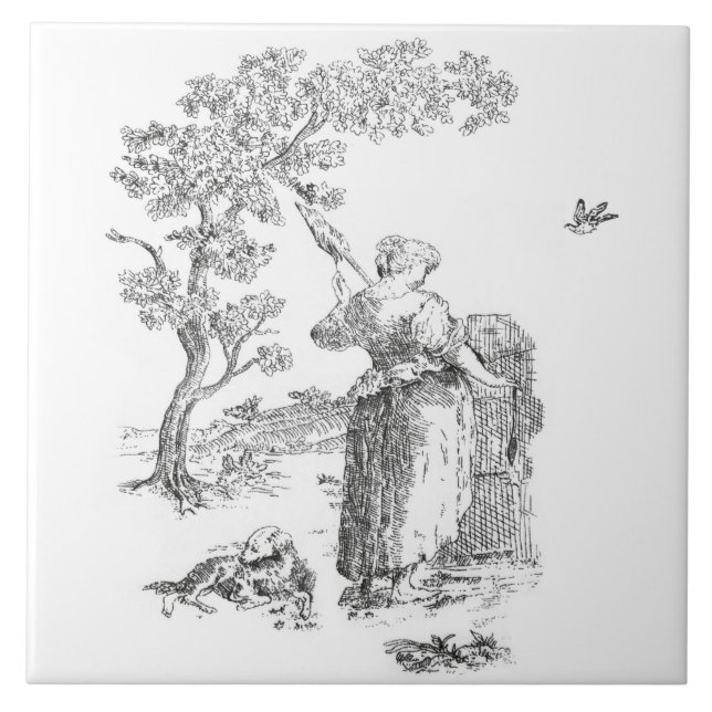 Azulejo Arte rural antiguo (Frente)