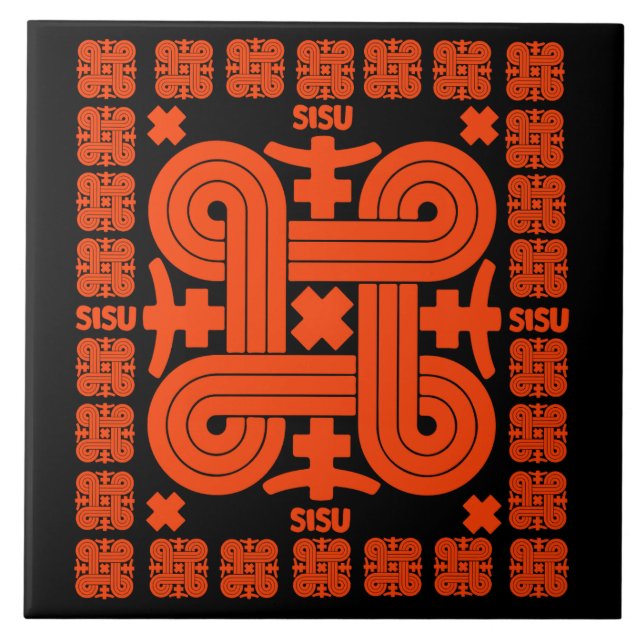 Azulejo Arte Sisu finlandés (Frente)
