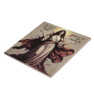 Azulejo Arte vintage cita de María Magdalena