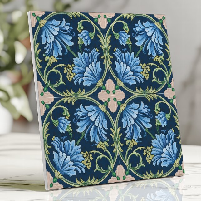 Azulejo Arte y artesanía Crisantemo Azul (Subido por el creador)