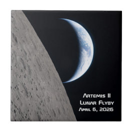 Azulejo Artemis II sobrevuelo lunar