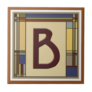 Azulejo Artes y Oficios Inicial Geométrica B