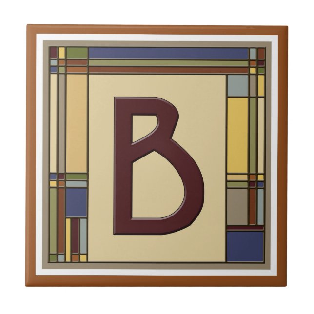 Azulejo Artes y Oficios Inicial Geométrica B (Frente)