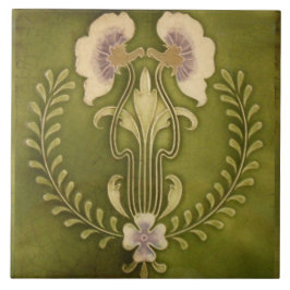Azulejo Artesano floral de la mayólica de Nouveau Deco del