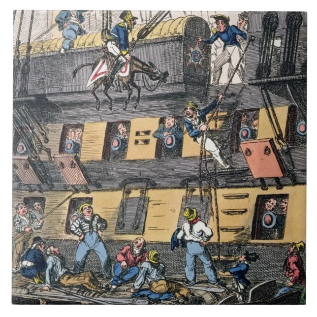 Azulejo Artillería o un infante de marina de caballo (Frente)