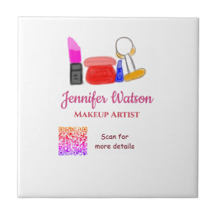 Azulejo artista de maquillaje agregar nombre sitio web cor