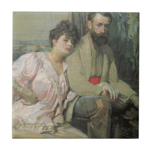 Azulejo Artista y esposa (por Frantisek Kupka)
