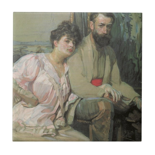 Azulejo Artista y esposa (por Frantisek Kupka) (Frente)
