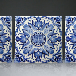 Azulejo artístico baldosas ibéricas de cobalto Por