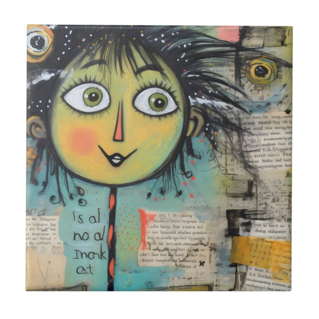 Azulejo ArtLady 17 Encantadora y angustiada (Frente)