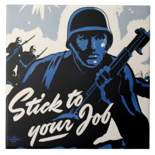 Azulejo Asalto a la Cabeza de Playa en Campo de Batalla po