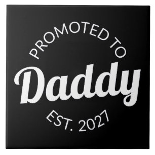 Azulejo Ascendido a Papá desde 2027 Nuevo Papá Baby Shower
