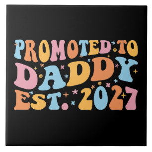Azulejo Ascendido a Papá Est 2027 Anuncio de Nuevo Papá
