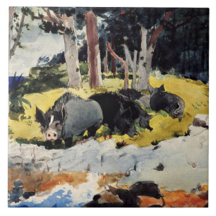 Azulejo Asentamientos de Bermudas, una pintura de Winslow 